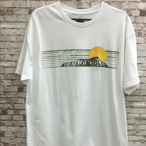 O'Neill Graphic White T-Shirt Mountain Sunset XL